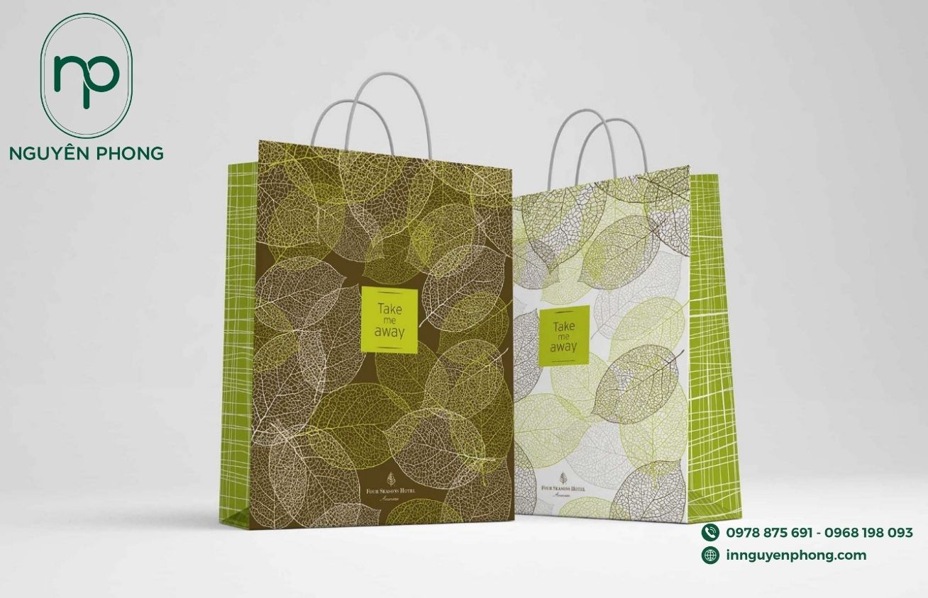 Mẫu túi giấy du lịch màu tinh tế 